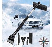 Balai à Neige, Gratte-Givre, 3 en 1 Brosse à Neige pour Voiture, Brosse à Neige Extensible Raclette Voiture Givre Brosse à Neige Détachable, pour Voitures,Camions,VUS et véhicules Récréatifs, Schwarz