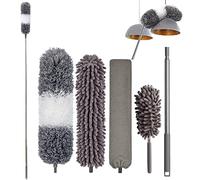 Balai à poussière en microfibre,Lavable,Pliable,Pour lampe couronne, coin mural, plafonds, toile d'araignée et voiture,Élimine la poussière, les poils d'animaux et les allergènes