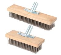 Balai à récurer le sol - Suceur plat à poils rigides, brosse à long manche | Balai anti-mousse, brosse à récurer pour carrelage de terrasse extérieur pour un nettoyage en profondeur, outil de