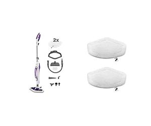 Balai à vapeur Polti Vaporetto SV440_Double PTEU0274 à double fonction & PAEU0332 Kit 2 Serpillères pour Vaporetto Brosse Vaporforce