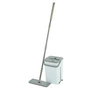 Balai Auto Nettoyant avec Seau Double Compartiment, Tête Pivotante et Lingettes Microfibre - Kit Mop Multifonctions 360° Complet