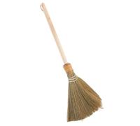 Balai avec Manche en Bois Tressé en Herbe de Miscanthus, Démontable | Brins Souples Multicolores, Capture Poussière Fine et Débris, Usage Intérieur ou Extérieur, Format Léger 260g
