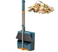 Balai avec pelle à poussière | Stand Up Dust Pans avec balai rotatif à 180 degrés, léger combiné pour chambre à coucher, jardin, cuisine, garage, salle à manger