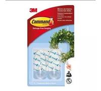 Balai - Balayette - Pelle - Crochets réutilisables 3M Command 2 + 4 bandes 17091CLR-CEE Or