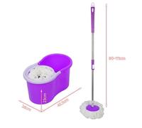 BALAI - BALAYETTE - PELLE, Ensemble de vadrouille en microfibre, vadrouille Twist Turn et plateau de nettoyage - violet