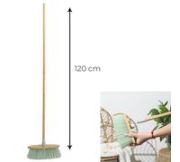 JE CHERCHE UNE IDEE Balai en Bambou Manche 120 cm Nettoyage Efficace Vert | Bambou, balai, manche 120 cm, nettoyage efficace, design ergonomique, sols intérieurs et extérieurs, vert