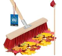 Balai Brosse - 43 cm - Balai Exterieur Terrasse - Brosse de Voirie - avec Manche - Bois - PVC - Poils Durs - de Jardin KOTARBAU