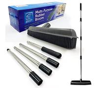 Balai brosse en caoutchouc pour tapis et sols intérieurs & balai de moquette avec poils silicone, retire les poils de chats et chiens des tapis avec raclette brosse longue poignée télescopique