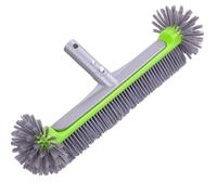 Balai Brosse Piscine Liner 17,5″ -AQSACOKIYA - Tête Détachable avec Poils Robustes Poignée en Aluminium EZ Clip, Perche télescopique Non