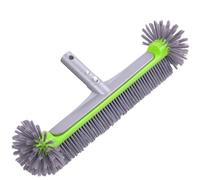 Balai Brosse Piscine Liner 45cm, Balai Piscine Brosse pour Piscine, Tête de Brosse de Piscine Détachable avec Poils Robustes Poignée en Aluminium EZ Clip, Perche télescopique Non