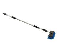 Balai-brosse télescopique - SILVERLINE - Nettoyage extérieur - Raccord tuyau eau - Poils doux - Aluminium léger