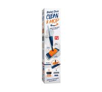 Balai brosse tête rectangulaire - VENTEO - Balai DUO MOP CLEANER™ - Manche alu - blanc - adulte - Pour tous types de sol -