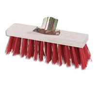 Balai cantonnier 32 cm, fibre pvc rouge, douille fer