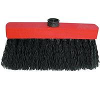 Balai cantonnier piassava - Longueur 25 cm - Non emmanché synthétique - 3 rangs - Noir