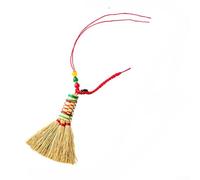 Balai chinois fait à la main pour la chance et la prospérité - Ornements festifs traditionnels à suspendre pour pendaison de crémaillère, mariage, décoration murale, porte, fenêtre, tissage en paille
