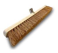 Balai d'atelier Type cantonnier | Piste Extérieur | Fibres de Coco Naturel | Longueur 60 cm | Semelle Bois | Douille métal boulonnée Ø 28 mm | sans Manche | Kibros 912L