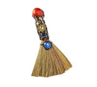 Balai d'autel de sorcière en Cristal - Balai Magique de sorcière Fait Main, avec des Cristaux naturels d'améthyste pour la guérison et des Signes du Zodiaque, Méditation & Guérison (Vierge)