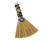 Balai d'autel de sorcière en Cristal - Balai Magique de sorcière Fait Main, avec des Cristaux naturels d'améthyste pour la guérison et des Signes du Zodiaque, Méditation & Guérison (Sagittaire)