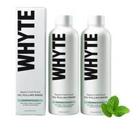 Balai de bouche Whyte à l'huile de menthe verte et à l'huile de coco bio pressée à froid, aide à maintenir la santé des gencives et rafraîchit l'haleine - 237 ml (2pcs)