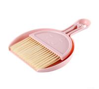 Balai de bureau pratique et pelle à poussière pour garder votre espace de travail propre sans prendre beaucoup de place (rose)