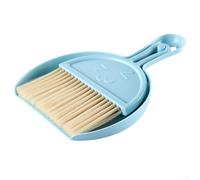 Balai de bureau pratique et pelle à poussière pour garder votre espace de travail propre sans prendre beaucoup de place (bleu)