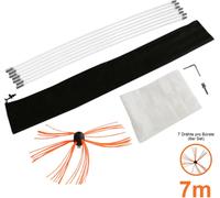 Kit de ramonage 7m Nylon Flexible Hérisson de Ramonage Synthétique Nettoyage