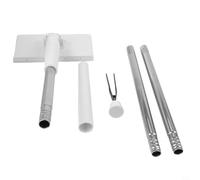 Balai de fenêtre rotatif à 360° avec tête de serviette pour le visage, petit balai compact pour le nettoyage de la maison, poignée en plastique pour verre, carrelage, armoires - Blanc (B 93 cm)