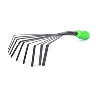 Balai de Jardin - 9 Dents, idéal pour ramasser Les Feuilles et Les Debris, Manche Ergonomique pour Une Utilisation Facile, fabriqué en Plastique résistant