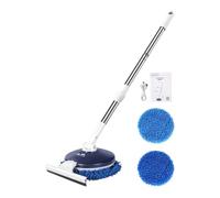 Balai de lavage de voiture rotatif, kit de nettoyage sans fil rechargeable avec brosse rotative pour l'entretien des véhicules, outil de lavage en microfibre à poignée réglable pour camions, vitres, g