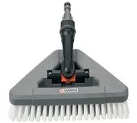 Balai de lavage dur articulé de Gardena : brosse de nettoyage articulée pour le nettoyage des coins (5562-20)
