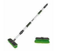 Balai de lavage extensible avec brosse dure et brosse souple