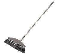 Balai de Nettoyage à Long Manche Brosse Dense, Acier Inoxydable | Compact, Accès sous Meubles et Coins Étroits, Cuisine, Sols en Ciment, Feuilles