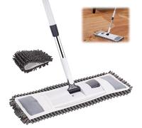 Balai de nettoyage mural avec long manche - Pour le lavage des murs, serpillère en microfibre - Pour mur, sol, plafond (A)
