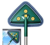 Balai de nettoyage mural - Balai triangulaire rotatif à 360 degrés avec clips de nettoyage, serpillère de nettoyage extensible à la main pour murs, 2 têtes de rechange Keloc