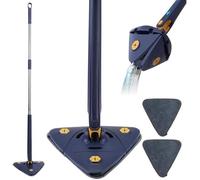 Balai de Nettoyage Réglable Rotatif à 360°Mop Nettoyage Triangulaire Télescopique avec D'essorage Multicolore SERPILLERE