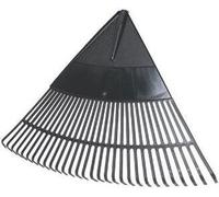 Idealspaten 66520140 Balai à Gazon en Plastique, Noir, 75 cm