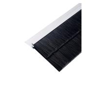 Balai de porte en aluminium de type H 100 cm avec brosse - Bande d'étanchéité industrielle pour interstices de porte empêche la poussière et les débris d'entrer - Brosse inférieure pour une meilleure