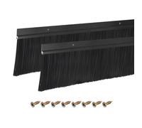 Balai de porte SOURCING MAP 2Pcs Brosse Bas avec Brosse en Nylon de 90mm pour la Maison, l'Industrie (1000mm L x 115mm l, Noir)