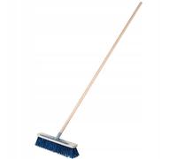 Balai de rue KADAX avec bord rayé, balai industriel avec manche en bois, 40 cm
