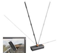 Balai de sol avec longue | Brosse de nettoyage multifonction réglable | Brosse de nettoyage rotative à 360° pour salle de bain, cuisine, terrasse, piscine, extérieur