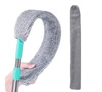 Balai de sol extensible - Poignée pratique, chiffon à poussière en microfibre réutilisable, balayeuse fine réglable | Outil de nettoyage flexible pour ouverture de canapé fond de lit meubles cuisine