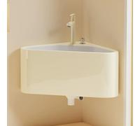 Balai de sol portable en céramique avec lavabo mural et robinet - Nettoyage efficace de la piscine et vidange à bouton, idéal pour une gestion facile du réservoir d'eau