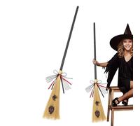 Balai De Sorcière Adulte, Balai De Sorcière Décor d'halloween, Balai De Sorcière, Balai De Sorcière Adulte pour Et Adultes, Fêtes Costumées, Accessoire De Cabine Photo, Décorations d'halloween