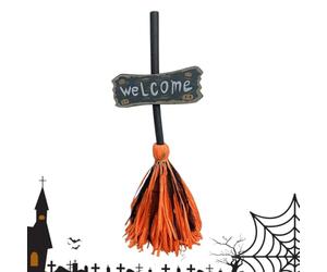 Balai de sorcière animé et lumineux pour Halloween
