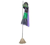 Balai de Sorcière Décoration Halloween | Décoratif pour Extérieur Fête Halloween | Décoration Lumineuse pour Jardin Porte d'Entrée Maison Hantée Escape Room