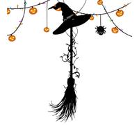 Balai de sorcière d'Halloween de 30 cm - Accessoire de scène de vacances
