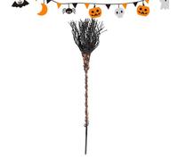Balai de Sorcière Lumineux Décorations Rustiques Effrayantes Lumineuses | Déco Balai Halloween pour Jardin Patio Bureau Fête Automne Maison Maison Hantée pour Jardin Maison Bureau F