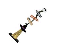 Balai de sorcière lumineux en bois pour Halloween - Décoration pour l'extérieur et l'intérieur de la cour - Décoration de cadeau - Extérieur et intérieur