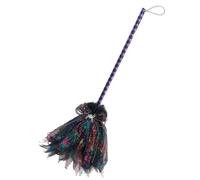Balai de sorcière métallisé 80cm adulte - Multicolore