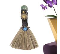 Balai de sorcière - Petit Balai en Naturel, Outil de et de Nettoyage pour la décoration de la Maison et Utilisation, fabriqué avec des Pierres de, Symbole de pureté